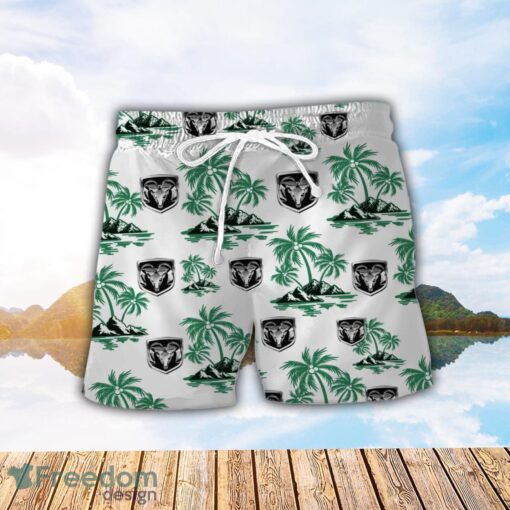 Ram Truck Green Coconut Pattern Combo 3D Hawaiian Shirt And Shorts Product Photo 2