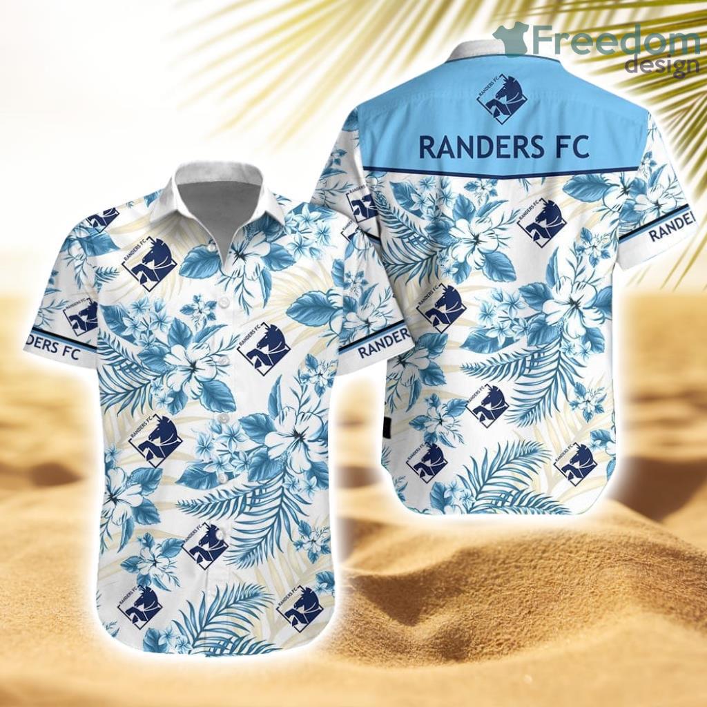 Randers Fc Tropical Striped Hawaiian Shirt Trending New Product Photo 1