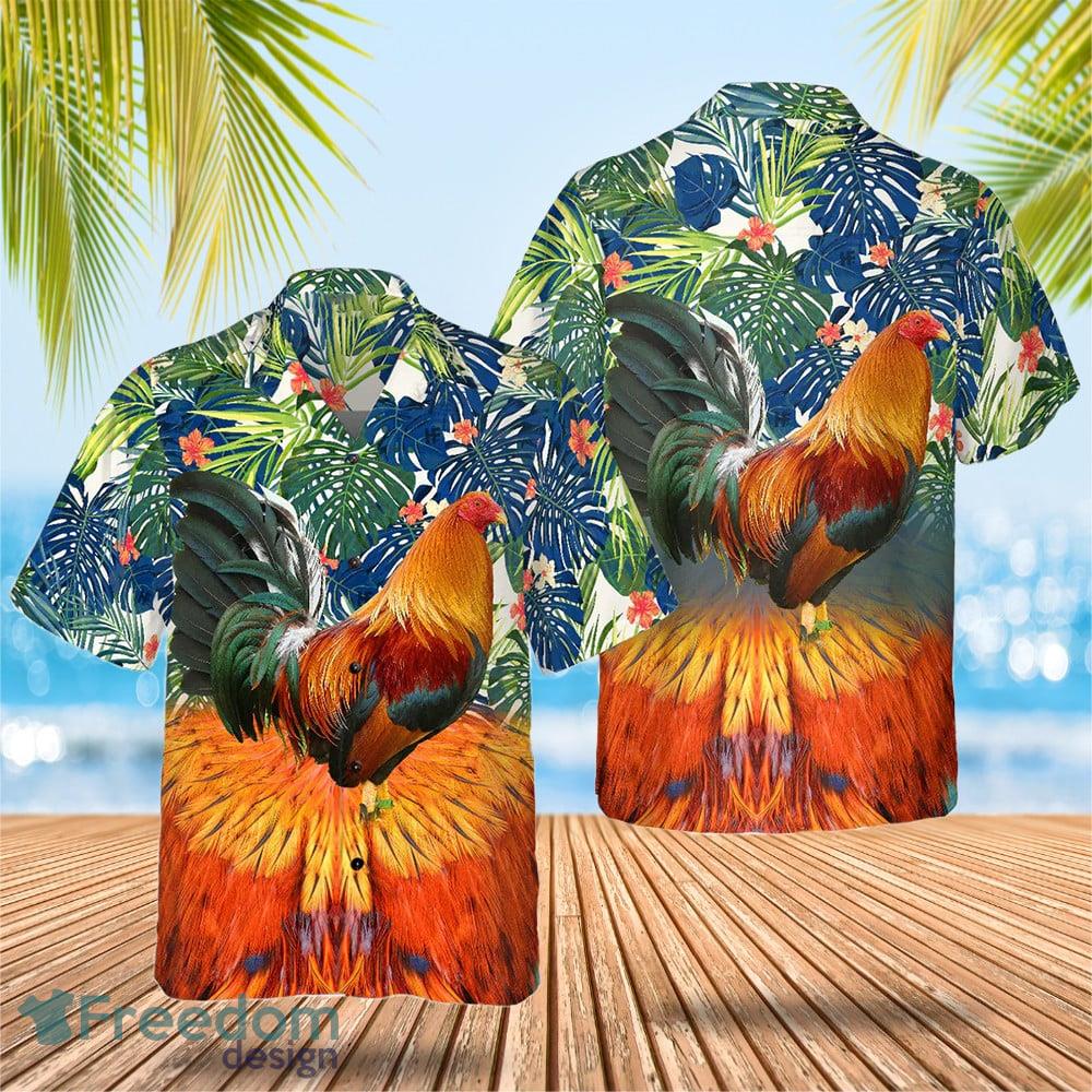 Rooster Palm Leaves Hawaiian Shirt Beach Button Down Shirt Men Gift Ideas For Brother - Rooster Palm Leaves Hawaiian Shirt Beach Button Down Shirt Men Gift Ideas For Brother