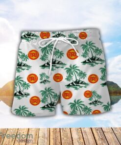 Royal Enfield Green Coconut Pattern Combo 3D Hawaiian Shirt And Shorts Product Photo 2