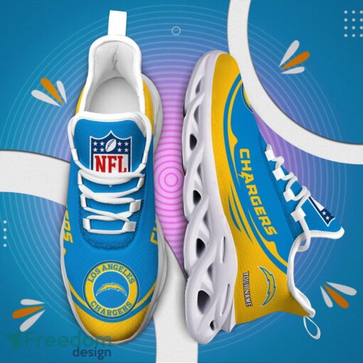 San Diego Chargers NFL Max Soul Shoes Sneakers Running Shoes Personalized NFL Team Shoes Product Photo 2