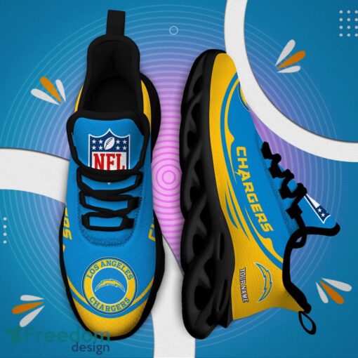 San Diego Chargers NFL Max Soul Shoes Sneakers Running Shoes Personalized NFL Team Shoes Product Photo 1