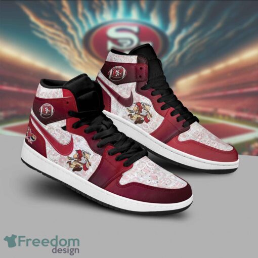 San Francisco 49ers Air Jordan Hightop Sneakers Shoes AJ1 Gift Ideas Shoes Product Photo 1