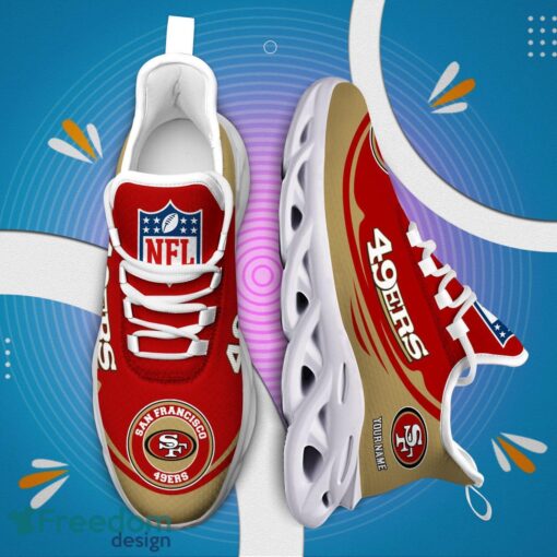 San Francisco 49ers NFL Max Soul Shoes Sneakers Running Shoes Personalized NFL Team Shoes Product Photo 2