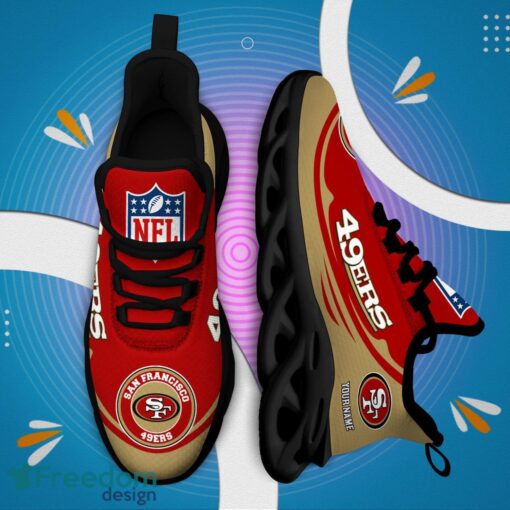 San Francisco 49ers NFL Max Soul Shoes Sneakers Running Shoes Personalized NFL Team Shoes Product Photo 1