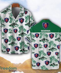 Scania Green Coconut Pattern Combo 3D Hawaiian Shirt And Shorts Product Photo 1