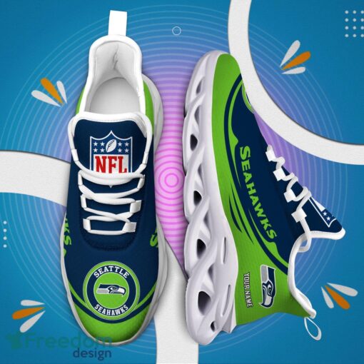 Seattle seahawks NFL Max Soul Shoes Sneakers Running Shoes Personalized NFL Team Shoes Product Photo 2