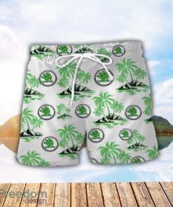 Skoda Auto Green Coconut Pattern Combo 3D Hawaiian Shirt And Shorts Product Photo 2