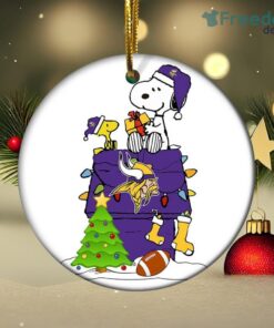 Snoopy Minesota Vikings NFL Weihnachten Christmas Ornament