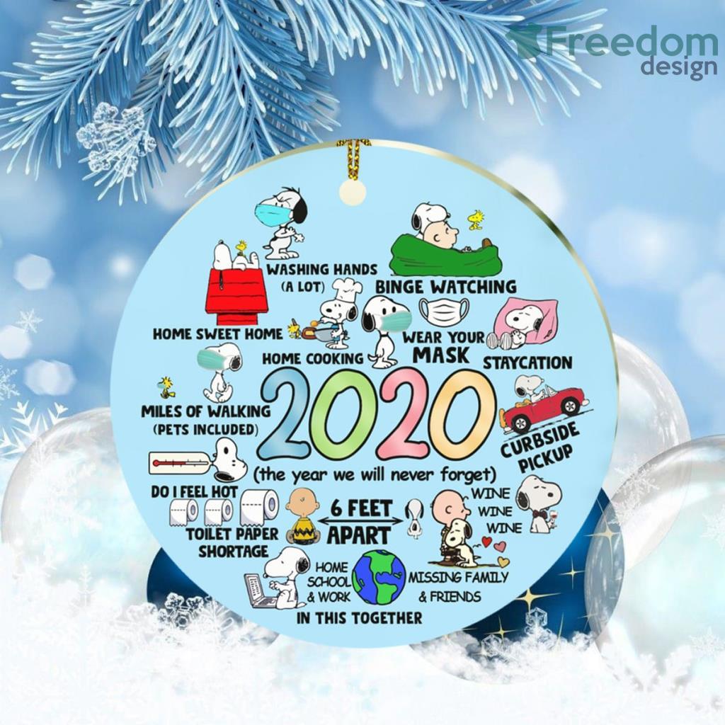 Snoopy Peanuts in Pandemic Quarantine Tree Decoration Christmas Ornament image Snoopy Peanuts in Pandemic Quarantine Tree Decoration Christmas Ornament Product Photo 1