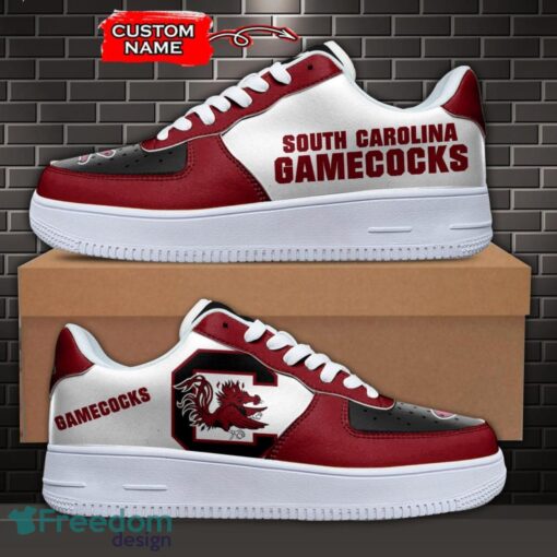 South Carolina Gamecocks NCAA AF1 Personalized Name Sneakers Air Force Shoes For Fans Product Photo 1