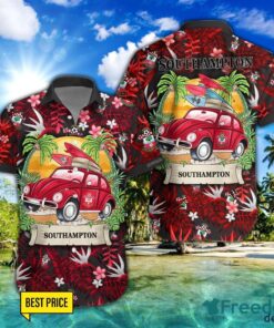 Southampton Car Beach Pattern Hawaiian Shirt And Shorts Product Photo 1