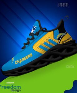 Spoort Gift San Diego Chargers NFL Team Max Soul Shoes Sports Sneakers Running Custom Name Product Photo 2