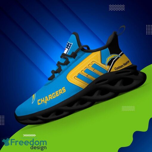 Spoort Gift San Diego Chargers NFL Team Max Soul Shoes Sports Sneakers Running Custom Name Product Photo 2