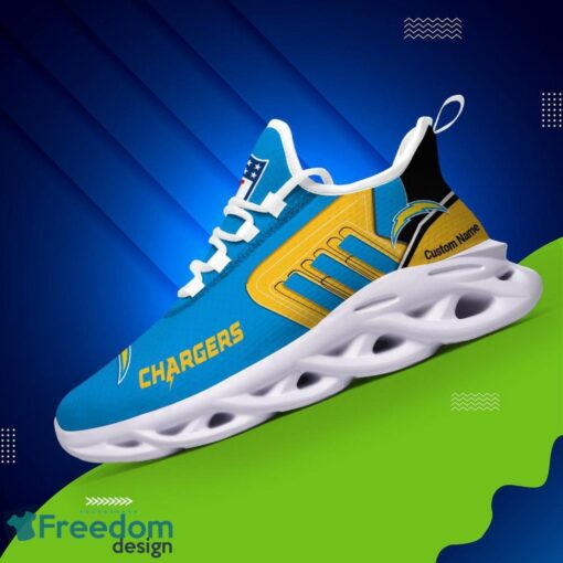 Spoort Gift San Diego Chargers NFL Team Max Soul Shoes Sports Sneakers Running Custom Name Product Photo 3