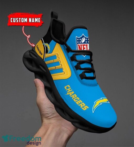 Spoort Gift San Diego Chargers NFL Team Max Soul Shoes Sports Sneakers Running Custom Name Product Photo 4