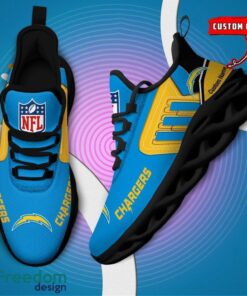 Spoort Gift San Diego Chargers NFL Team Max Soul Shoes Sports Sneakers Running Custom Name Product Photo 5