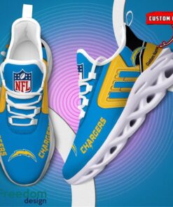 Spoort Gift San Diego Chargers NFL Team Max Soul Shoes Sports Sneakers Running Custom Name Product Photo 6