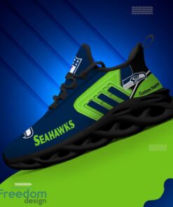 Spoort Gift Seattle seahawks NFL Team Max Soul Shoes Sports Sneakers Running Custom Name Product Photo 2