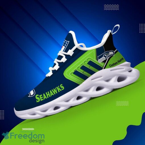 Spoort Gift Seattle seahawks NFL Team Max Soul Shoes Sports Sneakers Running Custom Name Product Photo 3