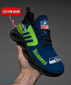 Spoort Gift Seattle seahawks NFL Team Max Soul Shoes Sports Sneakers Running Custom Name Product Photo 4