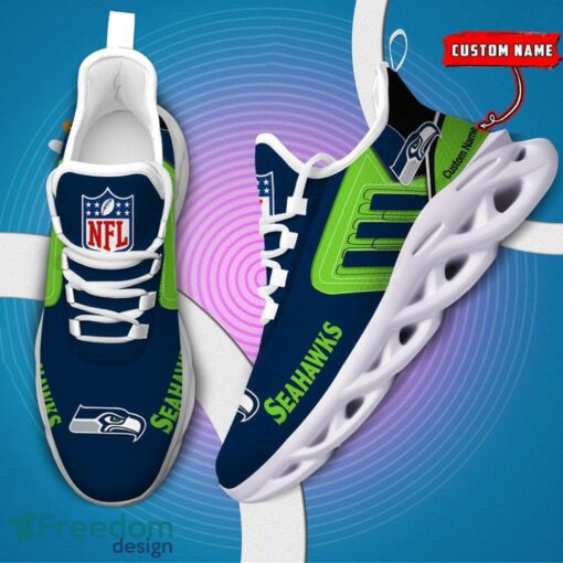 Spoort Gift Seattle seahawks NFL Team Max Soul Shoes Sports Sneakers Running Custom Name Product Photo 6