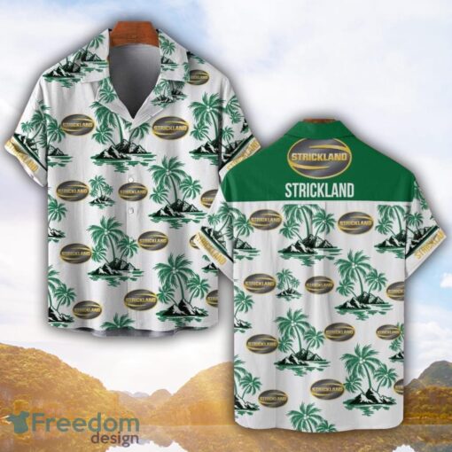 Strickland Green Coconut Pattern Combo 3D Hawaiian Shirt And Shorts Product Photo 1