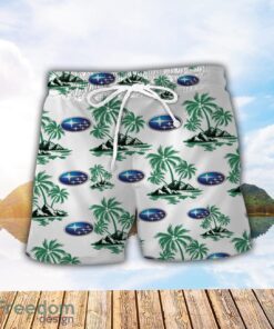 Subaru Green Coconut Pattern Combo 3D Hawaiian Shirt And Shorts Product Photo 2