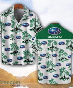 Subaru Green Coconut Pattern Combo 3D Hawaiian Shirt And Shorts Product Photo 1