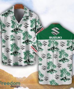 Suzuki Green Coconut Pattern Combo 3D Hawaiian Shirt And Shorts