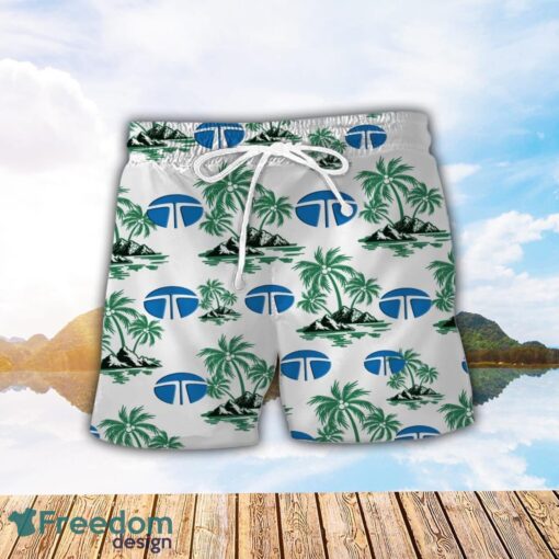 Tata Green Coconut Pattern Combo 3D Hawaiian Shirt And Shorts Product Photo 2