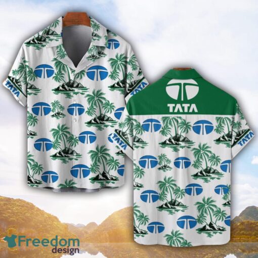 Tata Green Coconut Pattern Combo 3D Hawaiian Shirt And Shorts Product Photo 1