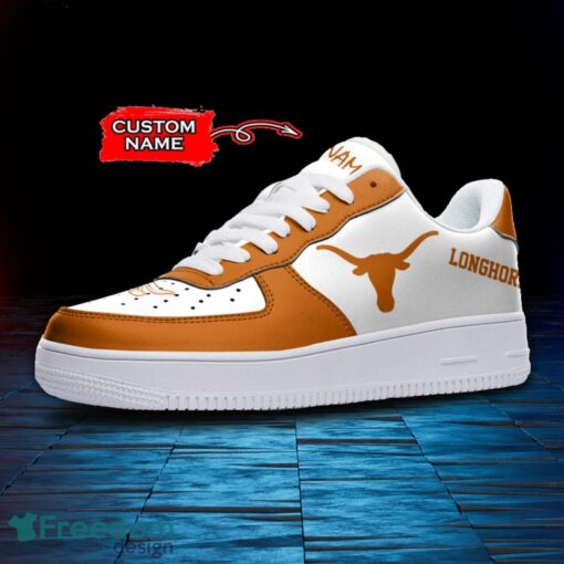 Texas Longhorns NCAA AF1 Personalized Name Sneakers Air Force Shoes For Fans Product Photo 2