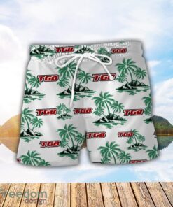 TGB Motorcyles Green Coconut Pattern Combo 3D Hawaiian Shirt And Shorts Product Photo 2