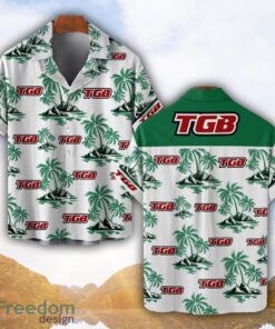 TGB Motorcyles Green Coconut Pattern Combo 3D Hawaiian Shirt And Shorts Product Photo 1