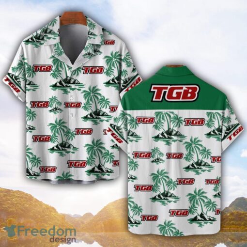 TGB Motorcyles Green Coconut Pattern Combo 3D Hawaiian Shirt And Shorts Product Photo 1