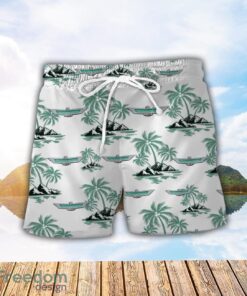 Thunderbird Green Coconut Pattern Combo 3D Hawaiian Shirt And Shorts Product Photo 2