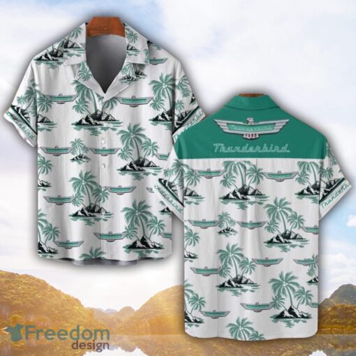 Thunderbird Green Coconut Pattern Combo 3D Hawaiian Shirt And Shorts Product Photo 1