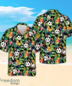 Tropical Opossum Hawaiian Shirt, Opossum Lover Summer Button Down Shirt