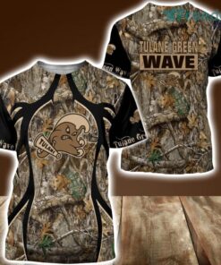 Tulane Green Wave Camo Hunting 3D Shirt All Over Print Perfect Gift