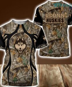 UConn Huskies Camo Hunting 3D Shirt All Over Print Perfect Gift