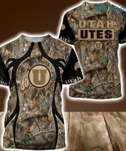 Utah Utes Camo Hunting 3D Shirt All Over Print Perfect Gift