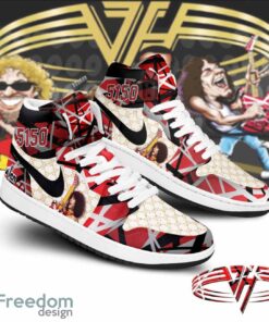 Van Halen Air Jordan Hightop Sneakers Shoes AJ1 Gift Ideas Shoes Product Photo 2