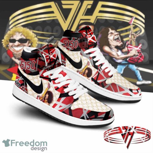 Van Halen Air Jordan Hightop Sneakers Shoes AJ1 Gift Ideas Shoes Product Photo 2
