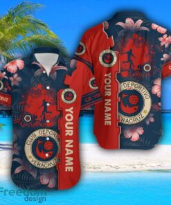 Veracruz Hawaiian Shirt And Beach Shorts Flower Pattern Custom Name For Fans Product Photo 2