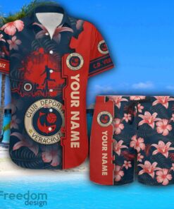 Veracruz Hawaiian Shirt And Beach Shorts Flower Pattern Custom Name For Fans Product Photo 1