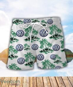 Volkswagen Green Coconut Pattern Combo 3D Hawaiian Shirt And Shorts Product Photo 2