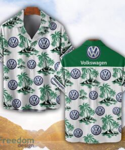 Volkswagen Green Coconut Pattern Combo 3D Hawaiian Shirt And Shorts Product Photo 1