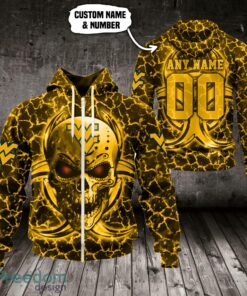 West Virginia Mountaineers 3D Skull Design 3D T Shirt Sweatshirt Hoodie Custom Name And Number image West Virginia Mountaineers 3D Skull Design 3D T-Shirt Sweatshirt Hoodie Custom Name And Number Product Photo 4