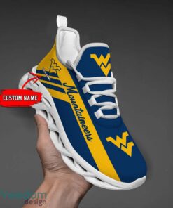 West Virginia Mountaineers Custom Name Personalize Max Soul Shoes Sport Sneakers Sport Gift Ideas